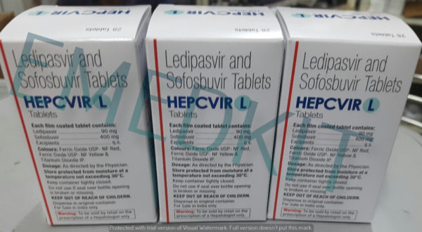 HEPCVIR L - Ledipasvir 90 mg and Sofosbuvir 400 mg Tablets-58