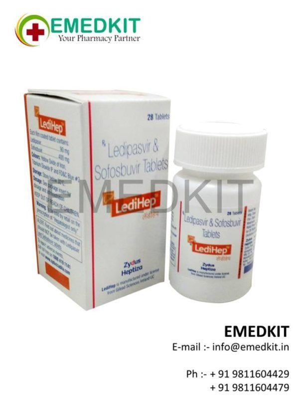 LEDIHEP - Ledipasvir 90 mg and Sofosbuvir 400 mg Tablets-0