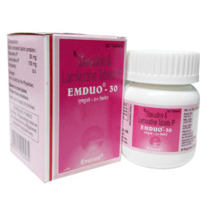 Emduo - Stavudine & Lamivudine Tablets IP 30mg/150mg-0