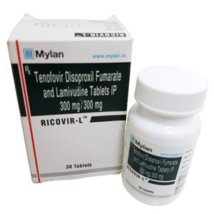 Ricovir L - Tenofovir Disoproxil Fumarate, Lamivudine Tablets IP 300mg/300mg-0